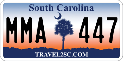 SC license plate MMA447