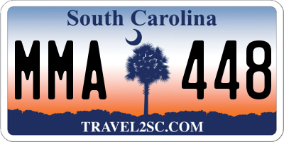 SC license plate MMA448