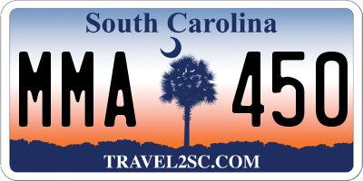 SC license plate MMA450