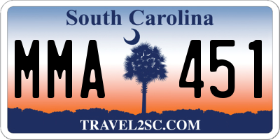 SC license plate MMA451