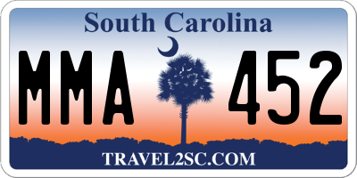 SC license plate MMA452