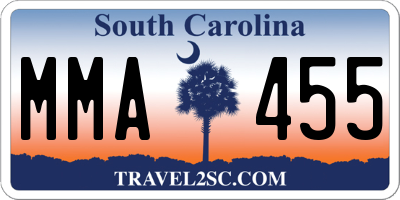 SC license plate MMA455