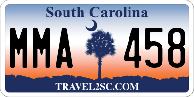 SC license plate MMA458