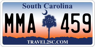 SC license plate MMA459
