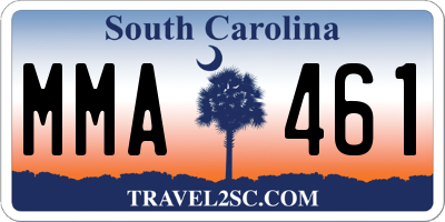SC license plate MMA461