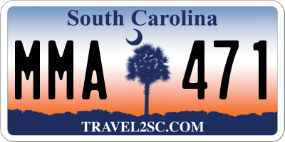 SC license plate MMA471