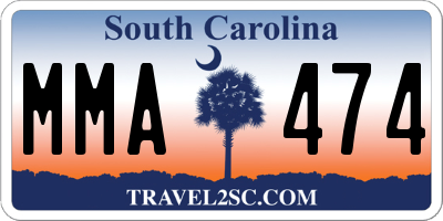 SC license plate MMA474