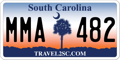 SC license plate MMA482