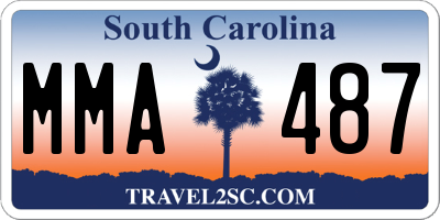 SC license plate MMA487