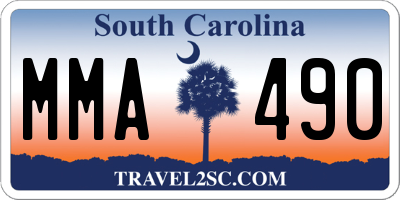 SC license plate MMA490