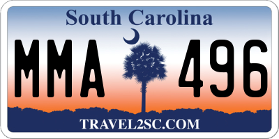 SC license plate MMA496