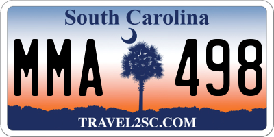 SC license plate MMA498