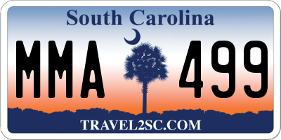 SC license plate MMA499