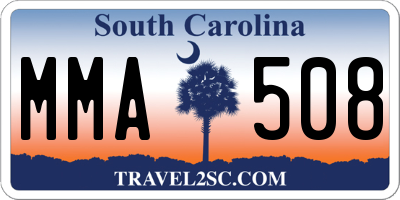 SC license plate MMA508