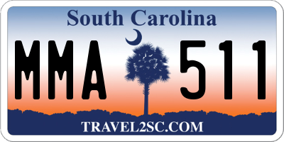 SC license plate MMA511