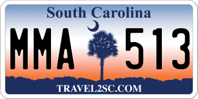 SC license plate MMA513