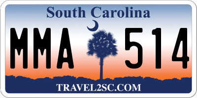 SC license plate MMA514