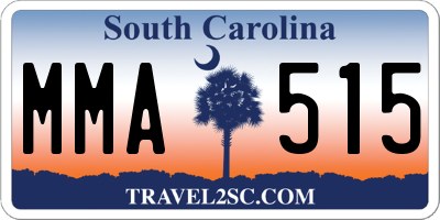 SC license plate MMA515