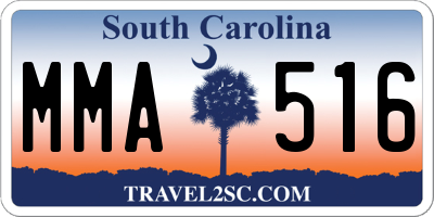 SC license plate MMA516