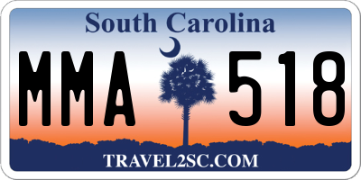 SC license plate MMA518