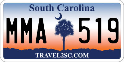 SC license plate MMA519