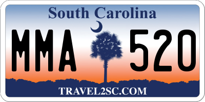 SC license plate MMA520