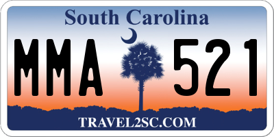 SC license plate MMA521