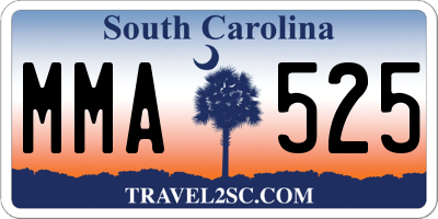 SC license plate MMA525