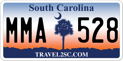 SC license plate MMA528