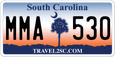 SC license plate MMA530