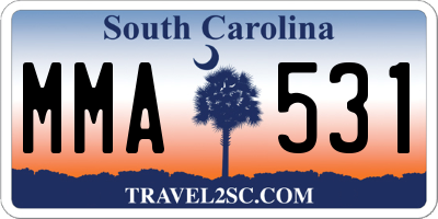 SC license plate MMA531