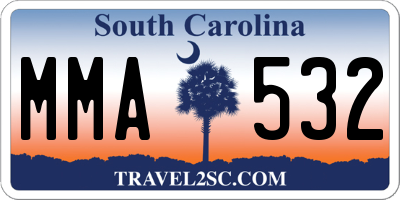 SC license plate MMA532
