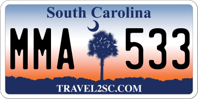 SC license plate MMA533