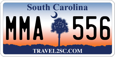 SC license plate MMA556