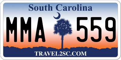 SC license plate MMA559