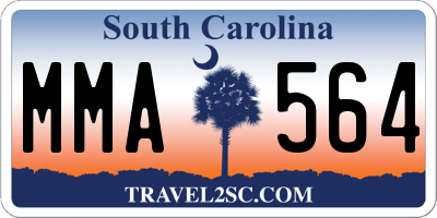SC license plate MMA564