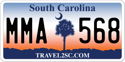SC license plate MMA568