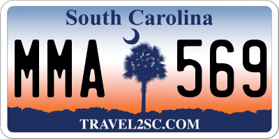 SC license plate MMA569