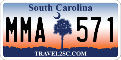 SC license plate MMA571