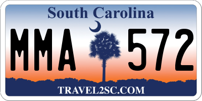 SC license plate MMA572