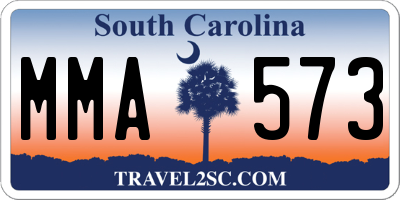 SC license plate MMA573