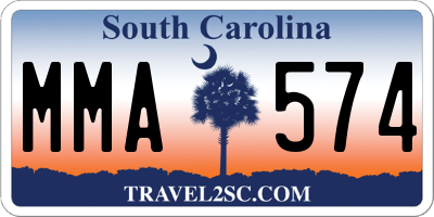 SC license plate MMA574