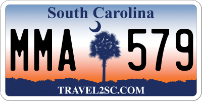 SC license plate MMA579