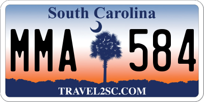 SC license plate MMA584
