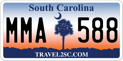 SC license plate MMA588