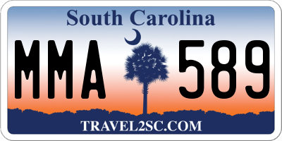 SC license plate MMA589