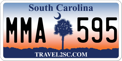 SC license plate MMA595