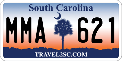 SC license plate MMA621