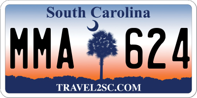 SC license plate MMA624