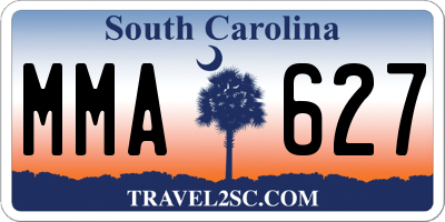 SC license plate MMA627